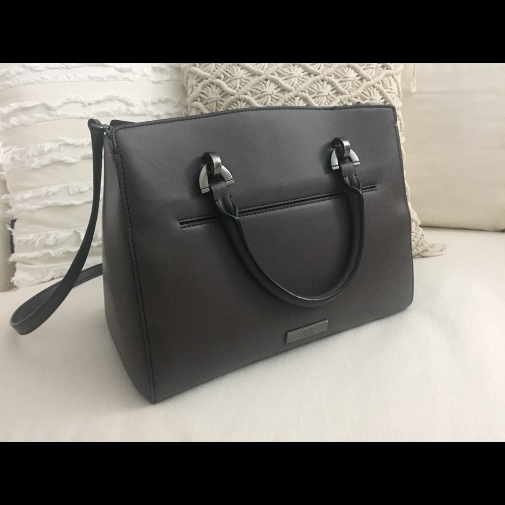 Zac Posen Grey Crossbody Purse Satchel Handbag - Picture 2 of 7